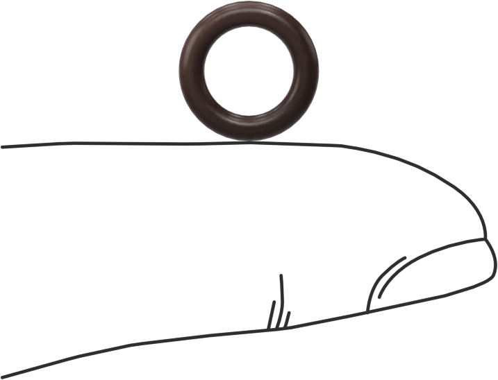 Kimyasala Dayanıklı Viton® Floroelastomer O-Ring, Kahverengi, 2 mm Genişlik, 7 mm İç Çap