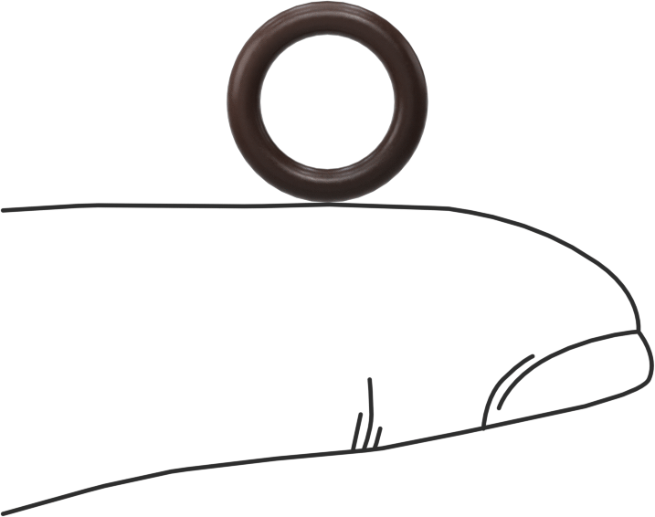 Kimyasala Dayanıklı Viton® Floroelastomer O-Ring, Kahverengi, 2 mm Genişlik, 8 mm İç Çap