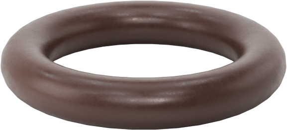 Kimyasala Dayanıklı Viton® Floroelastomer O-Ring, Kahverengi, 2 mm Genişlik, 8 mm İç Çap