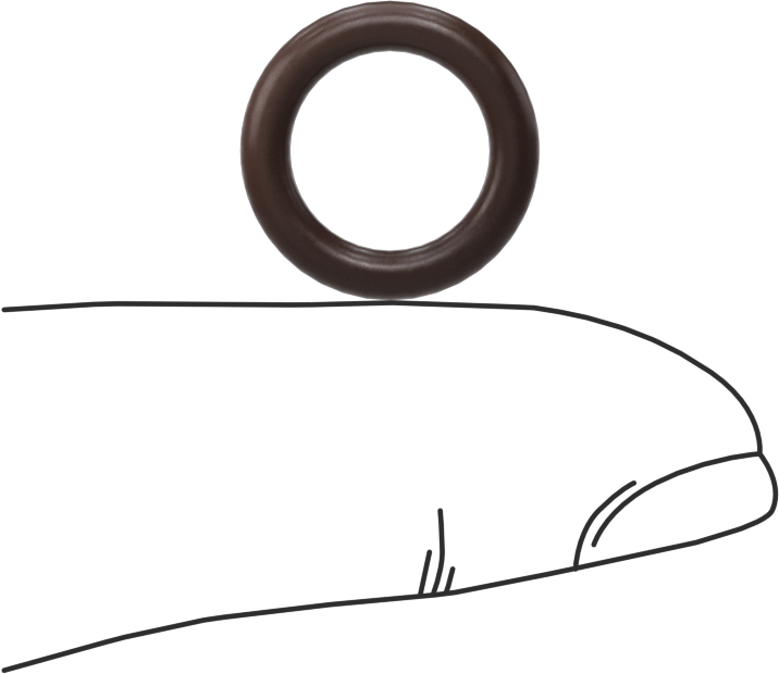 Kimyasala Dayanıklı Viton® Floroelastomer O-Ring, Kahverengi, 2.5 mm Genişlik, 10 mm İç Çap