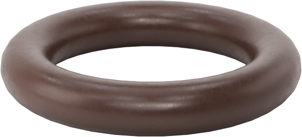 Kimyasala Dayanıklı Viton® Floroelastomer O-Ring, Kahverengi, 2.5 mm Genişlik, 10 mm İç Çap