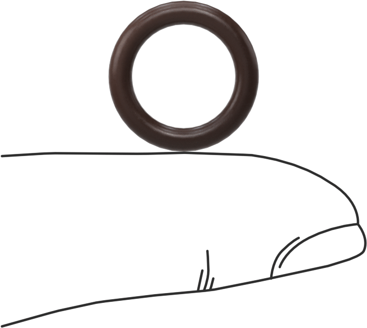 Kimyasala Dayanıklı Viton® Floroelastomer O-Ring, Kahverengi, 2.5 mm Genişlik, 11 mm İç Çap