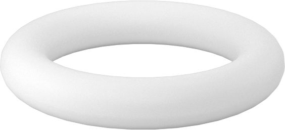 Ultra Kimyasala Dayanıklı Sert PTFE O-Ring, 1.5 mm Genişlik, 6 mm İç Çap