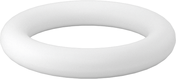 Ultra Kimyasala Dayanıklı Sert PTFE O-Ring, 1.5 mm Genişlik, 6.5 mm İç Çap