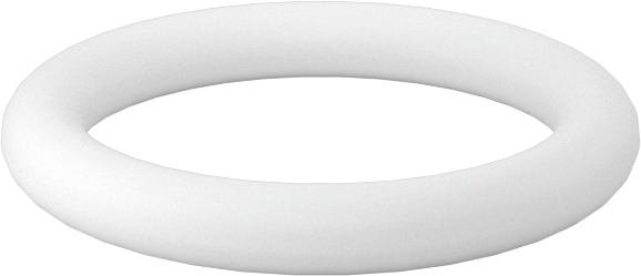 Ultra Kimyasala Dayanıklı Sert PTFE O-Ring, 1.6 mm Genişlik, 9.1 mm İç Çap