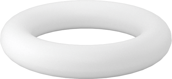 Ultra Kimyasala Dayanıklı Sert PTFE O-Ring, 2 mm Genişlik, 7 mm İç Çap