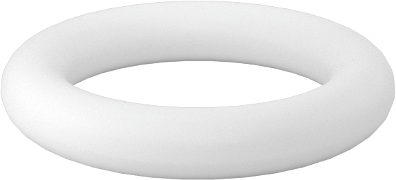 Ultra Kimyasala Dayanıklı Sert PTFE O-Ring, 2 mm Genişlik, 8 mm İç Çap