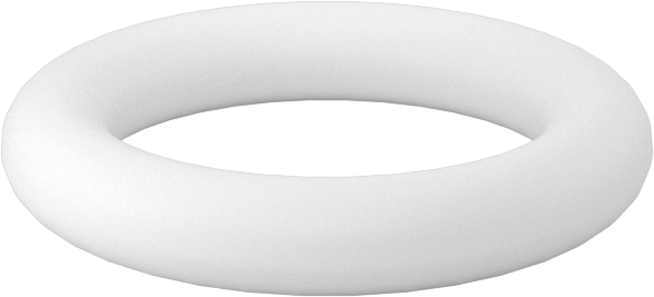 Ultra Kimyasala Dayanıklı Sert PTFE O-Ring, 2.5 mm Genişlik, 10 mm İç Çap