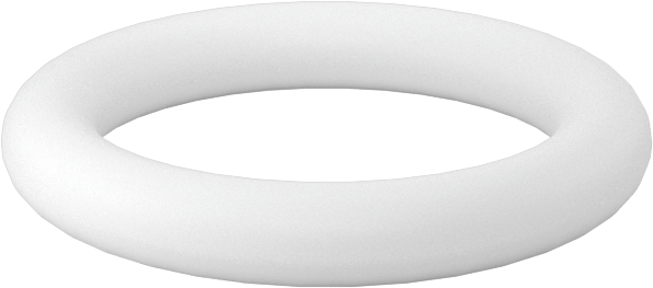 Ultra Kimyasala Dayanıklı Sert PTFE O-Ring, 2.5 mm Genişlik, 12 mm İç Çap