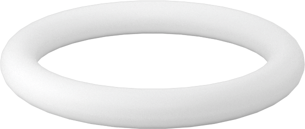 Ultra Kimyasala Dayanıklı Sert PTFE O-Ring, 2.5 mm Genişlik, 16 mm İç Çap