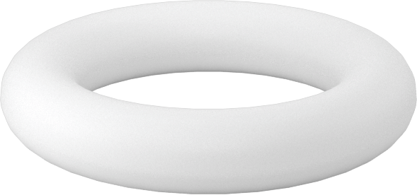 Ultra Kimyasala Dayanıklı Sert PTFE O-Ring, 3 mm Genişlik, 10 mm İç Çap