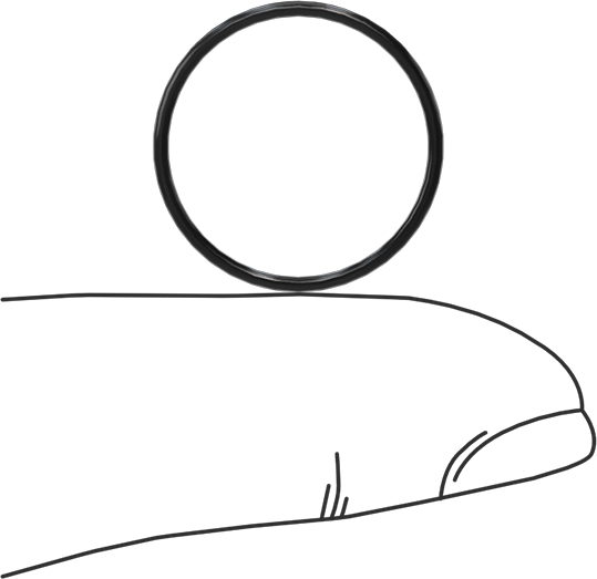 Yağa Dayanıklı Sert Buna-N O-Ring, 1 mm Genişlik, 17 mm İç Çap