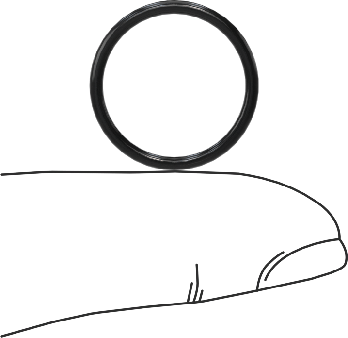 Yağa Dayanıklı Sert Buna-N O-Ring, 1.5 mm Genişlik, 16 mm İç Çap