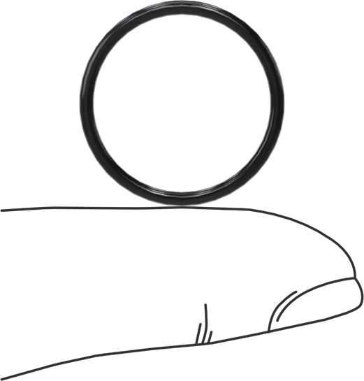 Yağa Dayanıklı Sert Buna-N O-Ring, 1.5 mm Genişlik, 19 mm İç Çap