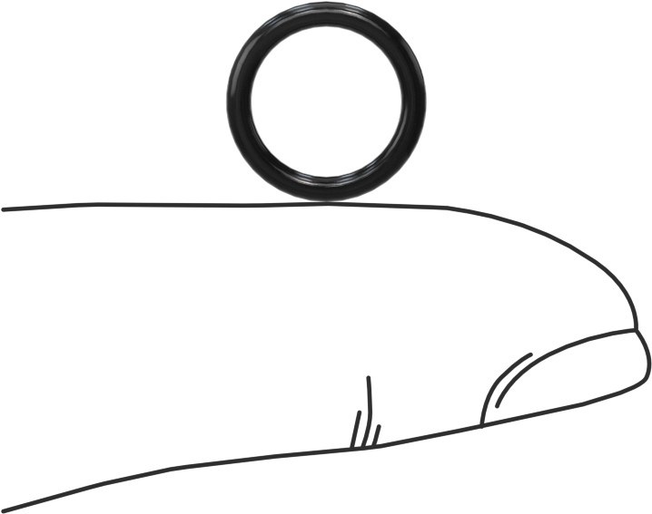 Yağa Dayanıklı Sert Buna-N O-Ring, 1.5 mm Genişlik, 9 mm İç Çap