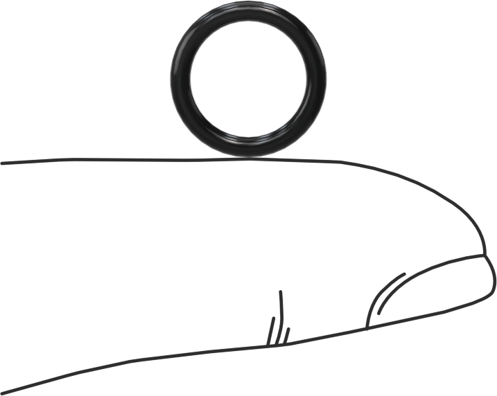 Yağa Dayanıklı Sert Buna-N O-Ring, 1.6 mm Genişlik, 9.1 mm İç Çap