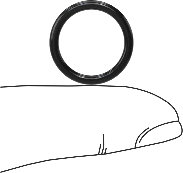 Yağa Dayanıklı Sert Buna-N O-Ring, 2 mm Genişlik, 14 mm İç Çap