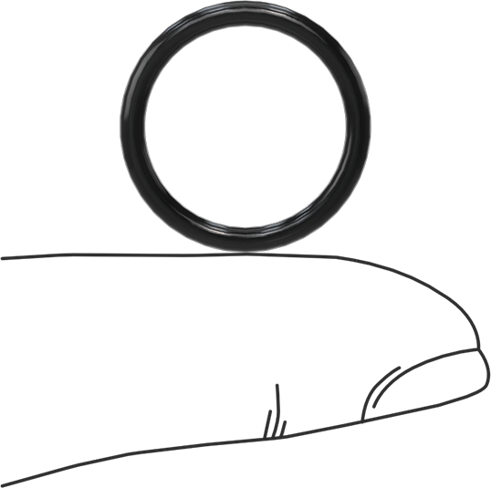 Yağa Dayanıklı Sert Buna-N O-Ring, 2 mm Genişlik, 16 mm İç Çap