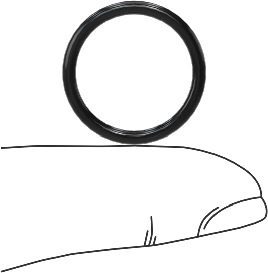 Yağa Dayanıklı Sert Buna-N O-Ring, 2 mm Genişlik, 17 mm İç Çap