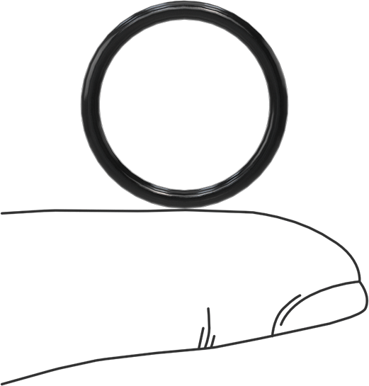 Yağa Dayanıklı Sert Buna-N O-Ring, 2 mm Genişlik, 18 mm İç Çap