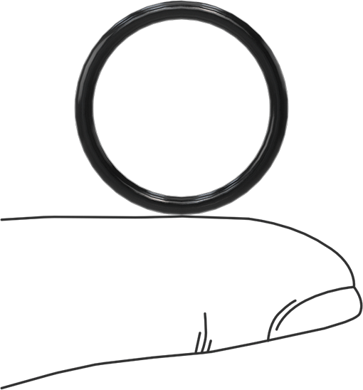 Yağa Dayanıklı Sert Buna-N O-Ring, 2 mm Genişlik, 19 mm İç Çap