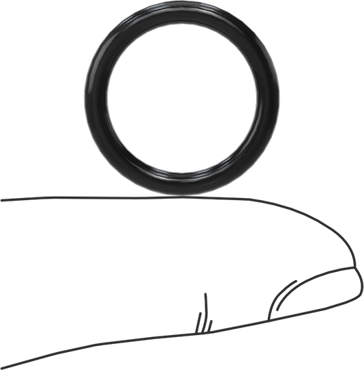 Yağa Dayanıklı Sert Buna-N O-Ring, 2.5 mm Genişlik, 16 mm İç Çap