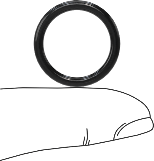 Yağa Dayanıklı Sert Buna-N O-Ring, 2.5 mm Genişlik, 17 mm İç Çap