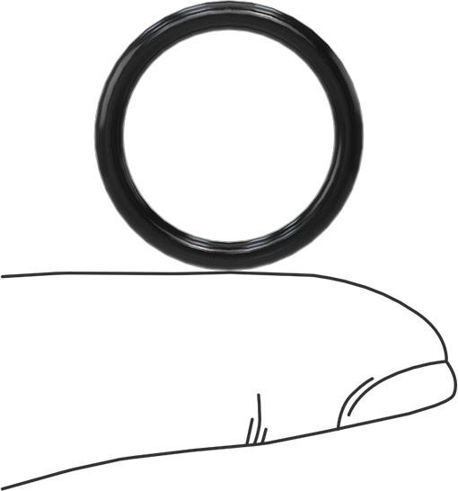 Yağa Dayanıklı Sert Buna-N O-Ring, 2.5 mm Genişlik, 18 mm İç Çap