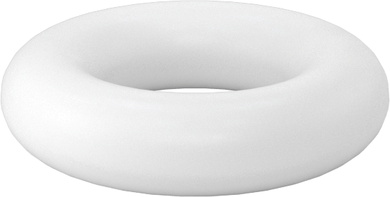 Yumuşak Viton® Floroelastomer O-Ring, FDA Uyumlu, 1/16 Kesirli Genişlik, Dash No. 007