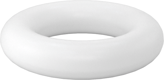 Yumuşak Viton® Floroelastomer O-Ring, FDA Uyumlu, 1/16 Kesirli Genişlik, Dash No. 008