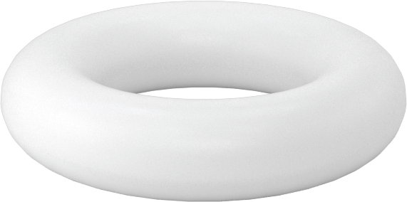 Yumuşak Viton® Floroelastomer O-Ring, FDA Uyumlu, 3/32 Kesirli Genişlik, Dash No. 108