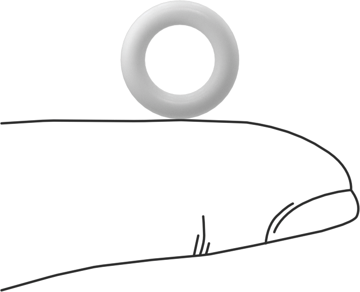 Yumuşak Viton® Floroelastomer O-Ring, FDA Uyumlu, 3/32 Kesirli Genişlik, Dash No. 109