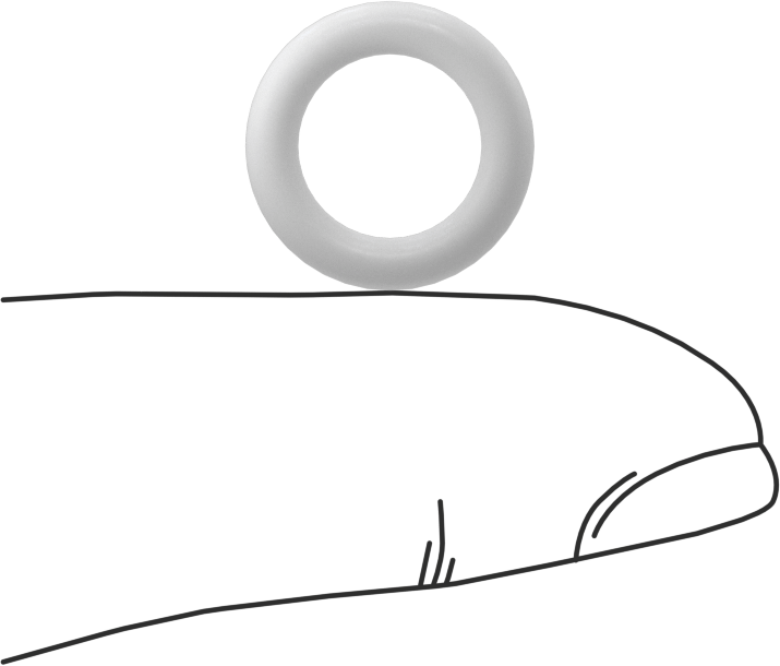 Yumuşak Viton® Floroelastomer O-Ring, FDA Uyumlu, 3/32 Kesirli Genişlik, Dash No. 110