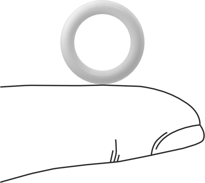 Yumuşak Viton® Floroelastomer O-Ring, FDA Uyumlu, 3/32 Kesirli Genişlik, Dash No. 111