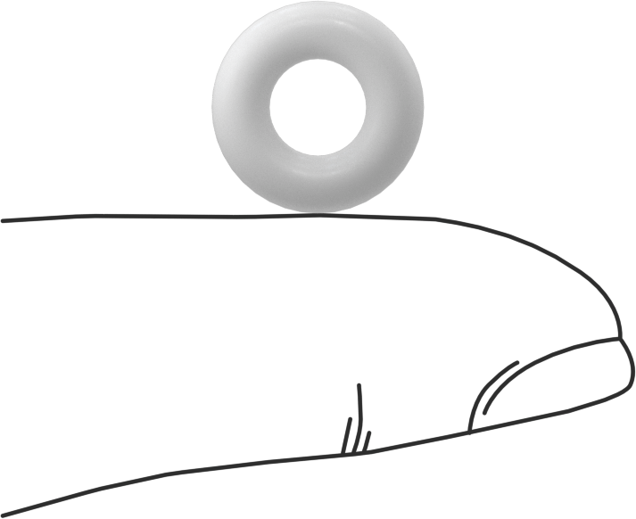 Yumuşak Viton® Floroelastomer O-Ring, FDA Uyumlu, 1/8 Kesirli Genişlik, Dash Numarası 202