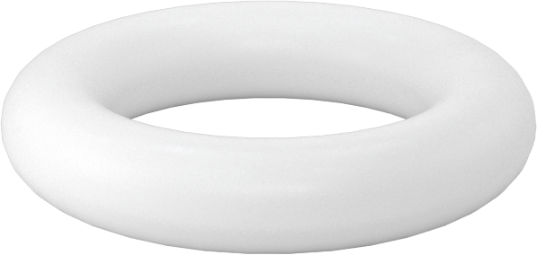 Yumuşak Viton® Floroelastomer O-Ring, FDA Uyumlu, 1/8 Kesirli Genişlik, Dash Numarası 205