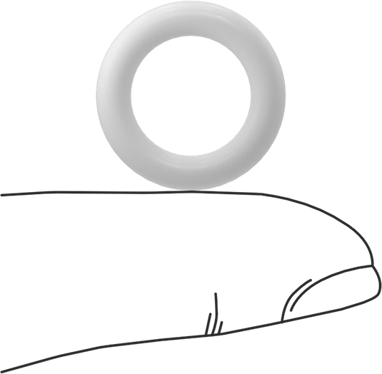 Yumuşak Viton® Floroelastomer O-Ring, FDA Uyumlu, 1/8 Kesirli Genişlik, Dash Numarası 206