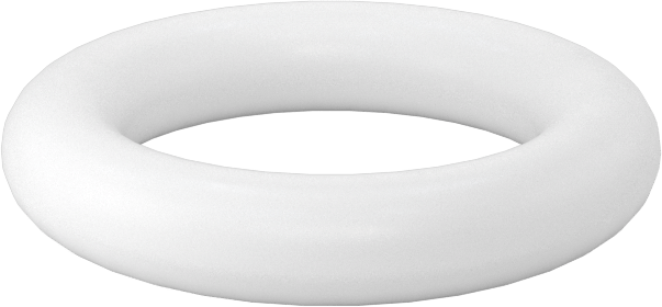 Yumuşak Viton® Floroelastomer O-Ring, FDA Uyumlu, 1/8 Kesirli Genişlik, Dash Numarası 206