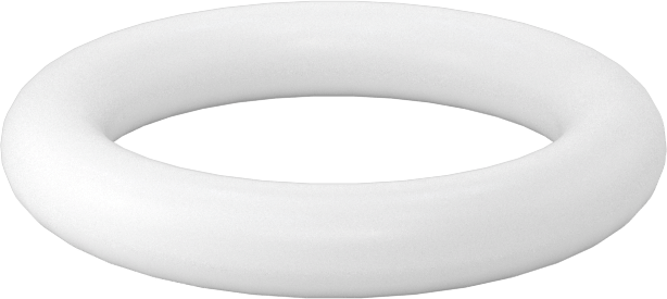 Yumuşak Viton® Floroelastomer O-Ring, FDA Uyumlu, 1/8 Kesirli Genişlik, Dash Numarası 208