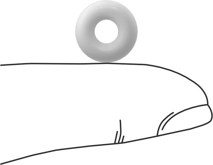 Yumuşak Viton® Floroelastomer O-Ring, FDA Uyumlu, 1/8 Kesirli Genişlik, Dash Numarası 201