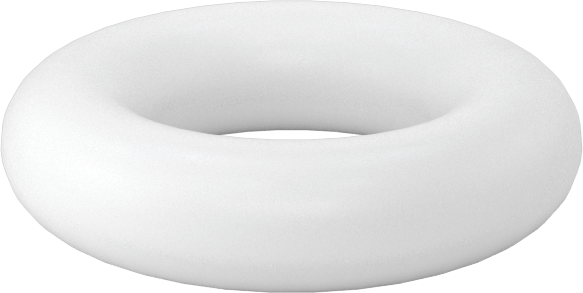 Yumuşak Viton® Floroelastomer O-Ring, FDA Uyumlu, 1/8 Kesirli Genişlik, Dash Numarası 203