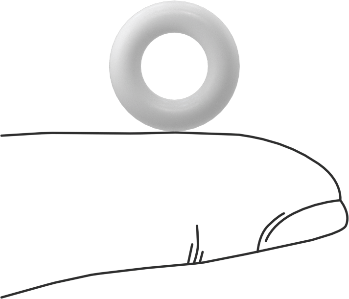 Yumuşak Viton® Floroelastomer O-Ring, FDA Uyumlu, 1/8 Kesirli Genişlik, Dash Numarası 203