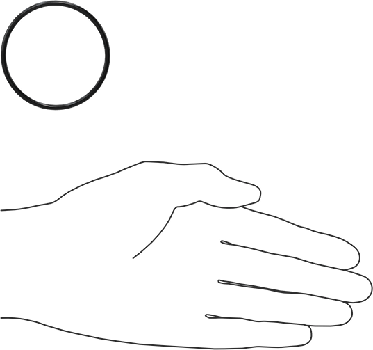 Kimyasala Dayanıklı Viton® Floroelastomer O-Ring, Süper Esnek, 3/32 Kesirli Genişlik, Dash No. 135