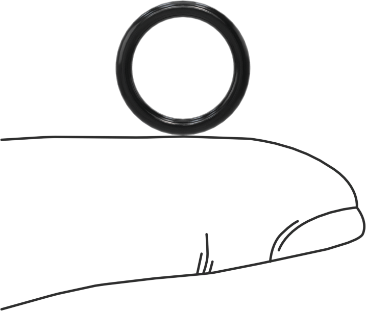 Kimyasala Dayanıklı Viton® Floroelastomer O-Ring, Süper Esnek, 1/16 Kesirli Genişlik, Dash No. 013