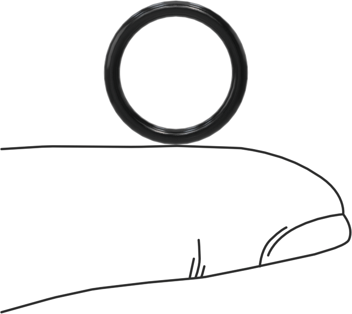 Kimyasala Dayanıklı Viton® Floroelastomer O-Ring, Süper Esnek, 1/16 Kesirli Genişlik, Dash No. 014