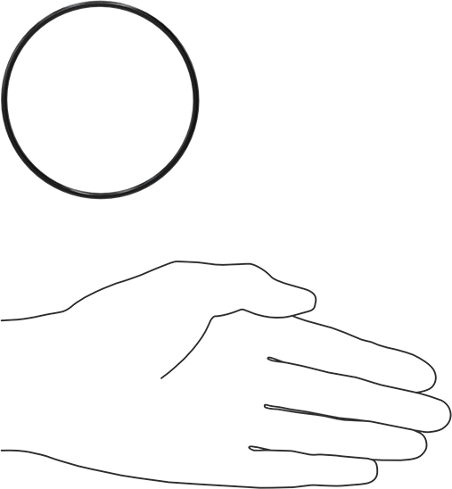 Kimyasala Dayanıklı Viton® Floroelastomer O-Ring, Süper Esnek, 3/32 Kesirli Genişlik, Dash No. 151