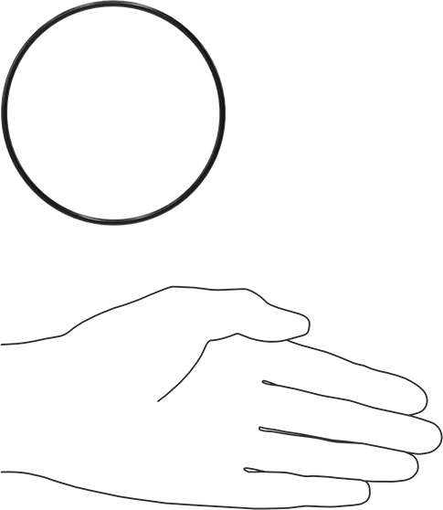 Kimyasala Dayanıklı Viton® Floroelastomer O-Ring, Süper Esnek, 3/32 Kesirli Genişlik, Dash No. 153