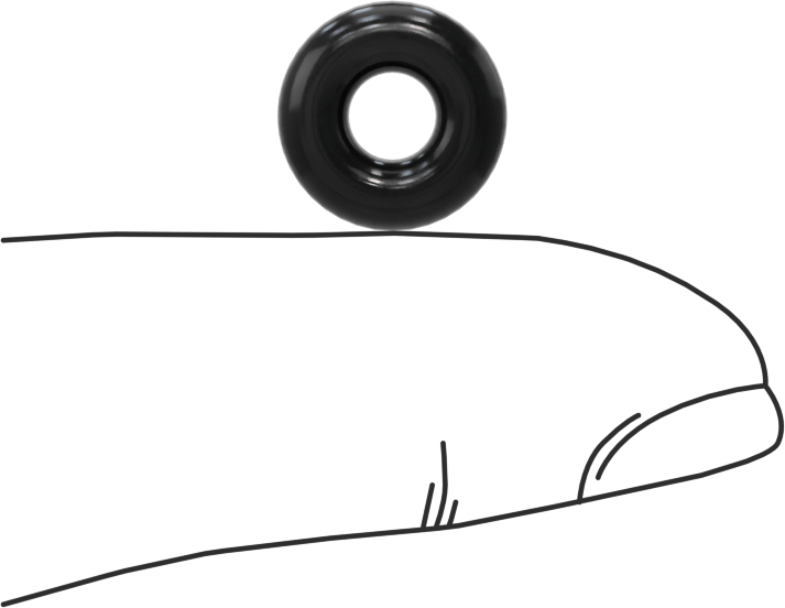 Kimyasala Dayanıklı Viton® Floroelastomer O-Ring, Süper Esnek, 1/8 Kesirli Genişlik, Dash No. 201