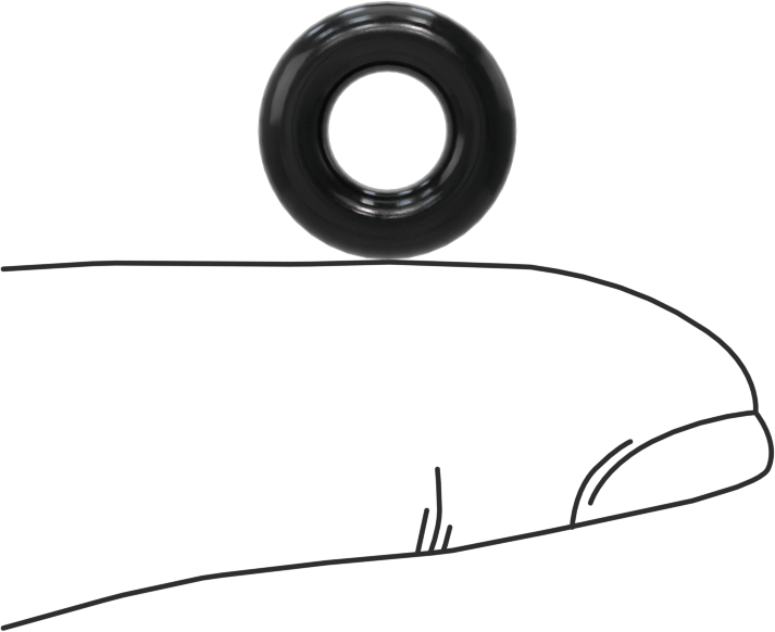 Kimyasala Dayanıklı Viton® Floroelastomer O-Ring, Süper Esnek, 1/8 Kesirli Genişlik, Dash No. 202