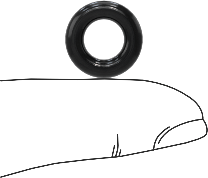 Kimyasala Dayanıklı Viton® Floroelastomer O-Ring, Süper Esnek, 1/8 Kesirli Genişlik, Dash No. 203